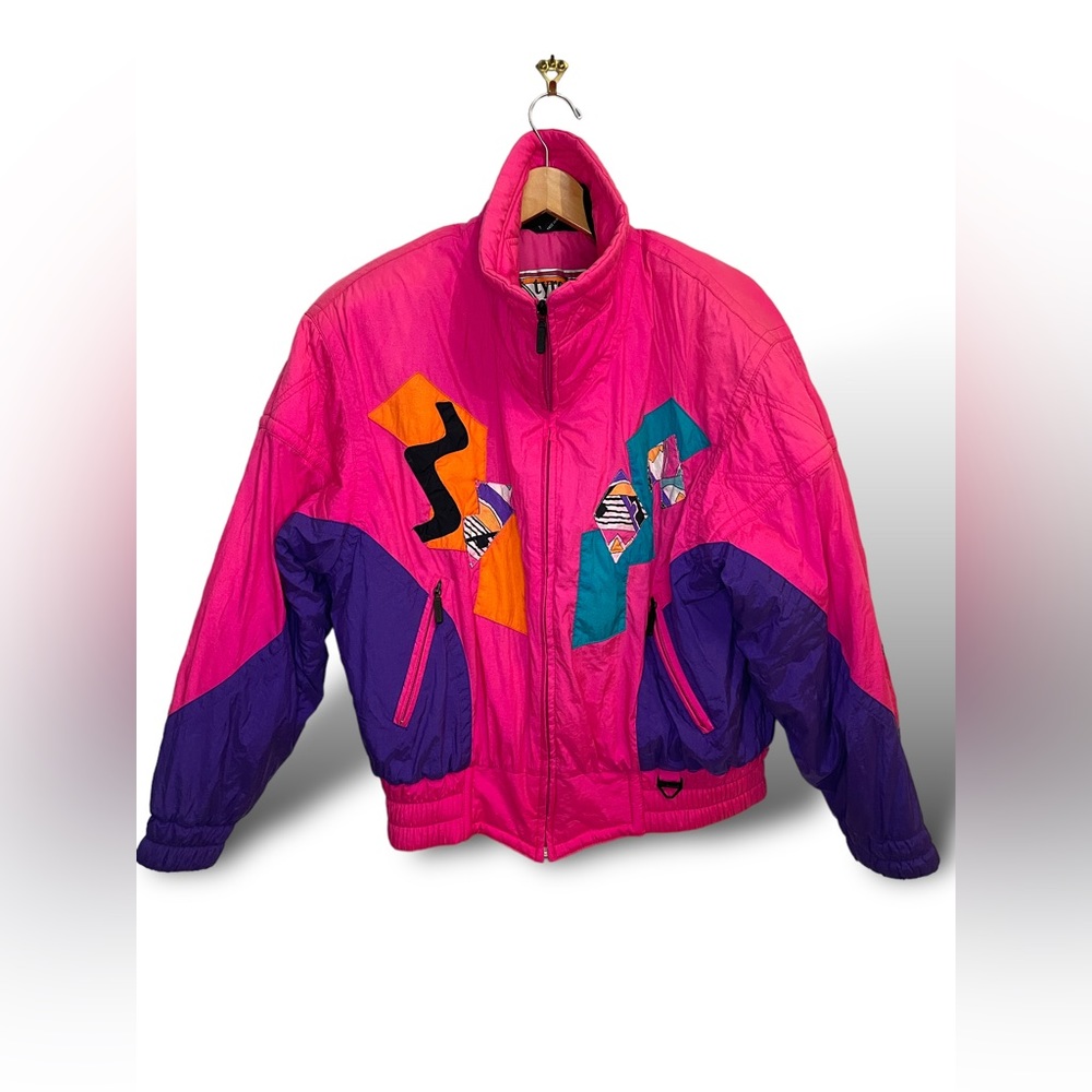Tyrolia Skiwear Vintage Retro Print Ski Jacket Size 14